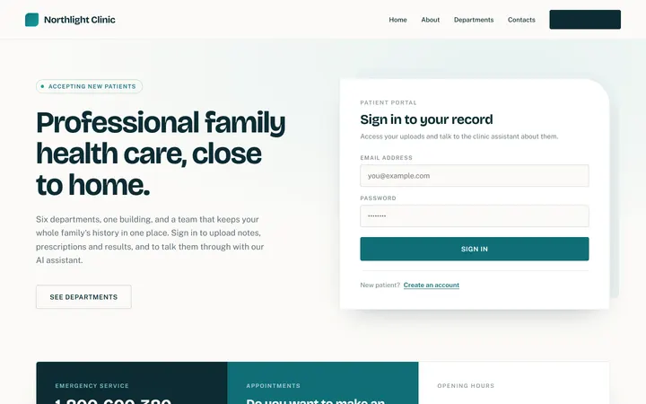 Northlight Clinic patient portal
